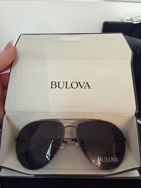 Bulova Aviator Sunglasses in Black and Gunmetal